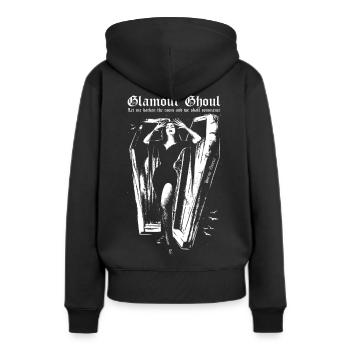 Glamour Ghoul - Sweat à capuche Premium bio Femme - noir - Dos - Julia (174cm)