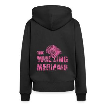Meerjungfrau - Frauen Premium Bio Hoodie - Schwarz - Hinten - Julia (174cm)