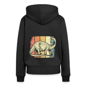 Dinosaures Dino - Sweat à capuche Premium bio Femme - noir - Dos - Julia (174cm)