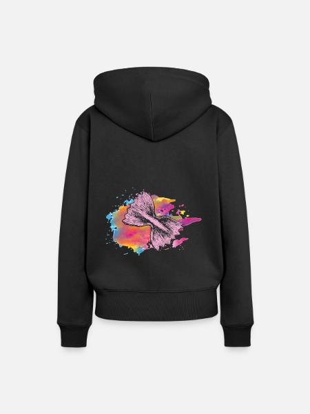 Pasta - Frauen Premium Bio Hoodie - Schwarz