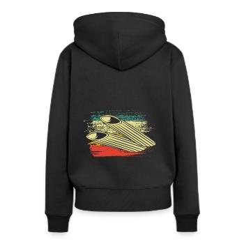 Pâtes pâtes - Sweat à capuche Premium bio Femme - noir - Dos - Julia (174cm)