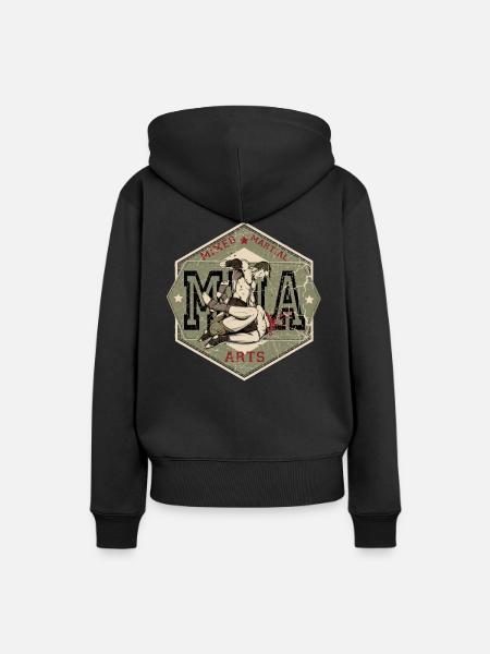 MMA - Frauen Premium Bio Hoodie - Schwarz
