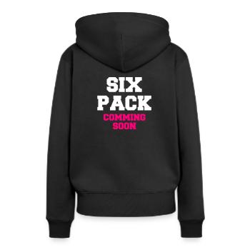 Pack de six - Sweat à capuche Premium bio Femme - noir - Dos - Julia (174cm)
