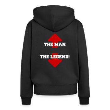 Homme pénis foirer pantalon pervers drôle humour - Sweat à capuche Premium bio Femme - noir - Dos - Julia (174cm)