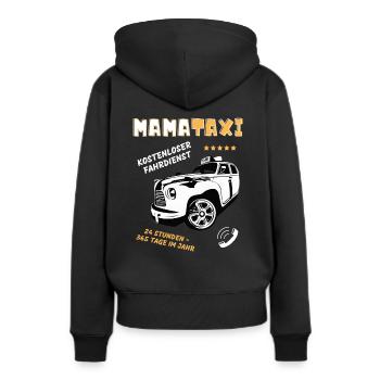 Mama Taxi beste Geschenk Muttertag - Frauen Premium Bio Hoodie - Schwarz - Hinten - Julia (174cm)