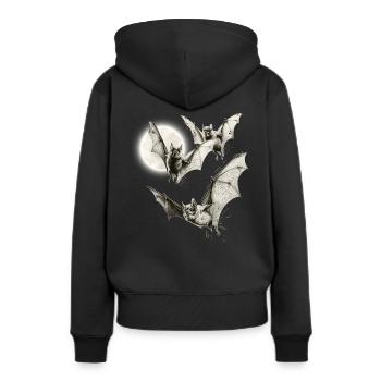 Retro Vampire Bat Shirt for Halloween Party - Women’s Premium Organic Hoodie - black - Back - Julia (174cm)