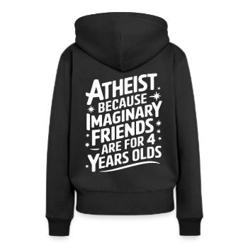 Atheismus Atheist Anti-Religion Agnostiker - Frauen Premium Bio Hoodie - Schwarz - Hinten - Julia (174cm)