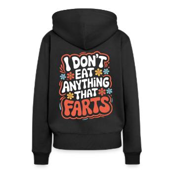Végétarien Végétalien Végétarien Végétarien - Sweat à capuche Premium bio Femme - noir - Dos - Julia (174cm)