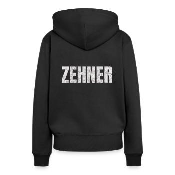 Offensive de football du milieu de terrain - Sweat à capuche Premium bio Femme - noir - Dos - Julia (174cm)