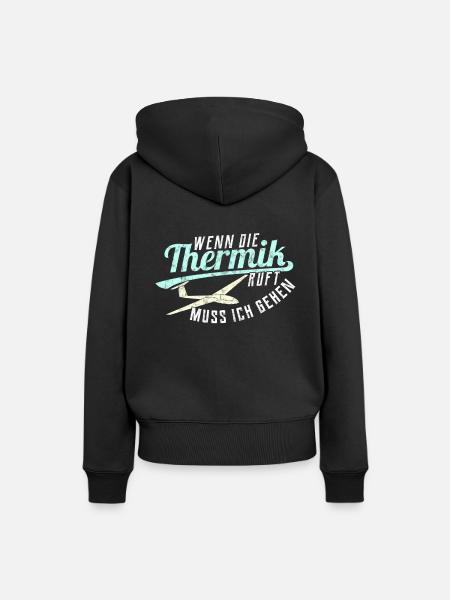 Segelflugzeug Segelflieger Segelflug Geschenk - Frauen Premium Bio Hoodie - Schwarz