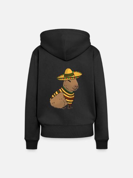 Mexican Capybara - Frauen Premium Bio Hoodie - Schwarz