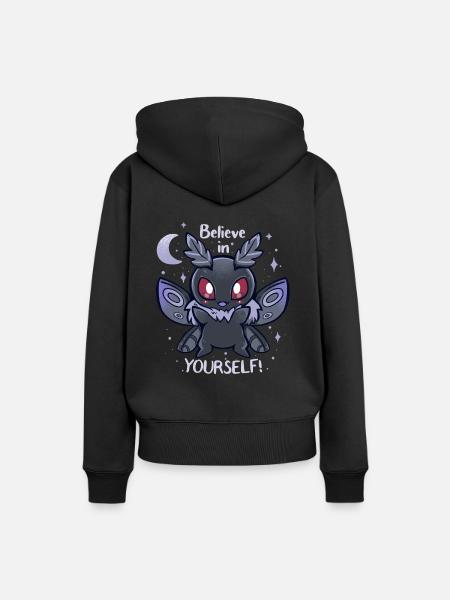 Glaube an dich selbst - Frauen Premium Bio Hoodie - Schwarz