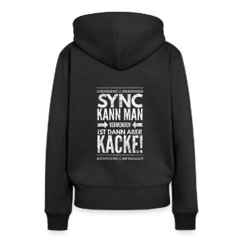DJ Deejay Musik Techno Music Turntable Geschenk - Frauen Premium Bio Hoodie - Schwarz - Hinten - Julia (174cm)