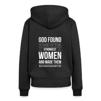 Économie Métiers Économiste Finance Don G - Sweat à capuche Premium bio Femme - noir - Dos - Julia (174cm)