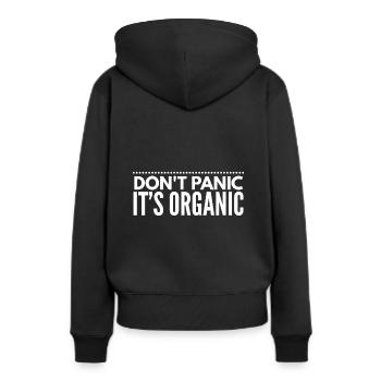 Vegan Vegan Vegan Vegan Gift 8 - Sweat à capuche Premium bio Femme - noir - Dos - Julia (174cm)