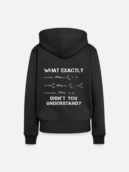 Chemiker Genie Reaktionsgleichung - Frauen Premium Bio Hoodie - Schwarz
