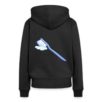 Toothbrush Brushing Dental Hygiene Dental Health - Women’s Premium Organic Hoodie - black - Back - Julia (174cm)