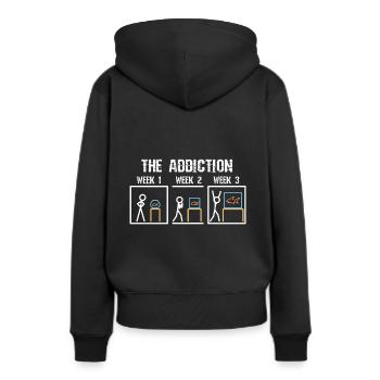 Aquarium La dépendance - Sweat à capuche Premium bio Femme - noir - Dos - Julia (174cm)