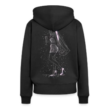 Mariée Voile de mariage - Sweat à capuche Premium bio Femme - noir - Dos - Julia (174cm)