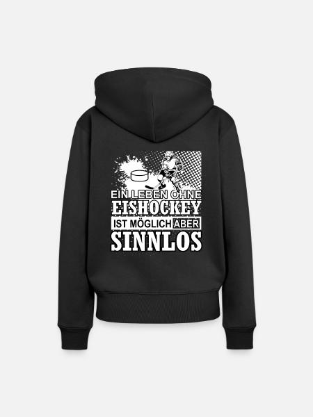 Eishockey hockey - Frauen Premium Bio Hoodie - Schwarz