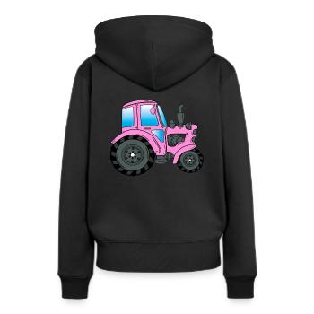 Tracteur Trekker conducteur de tracteur - Sweat à capuche Premium bio Femme - noir - Dos - Julia (174cm)