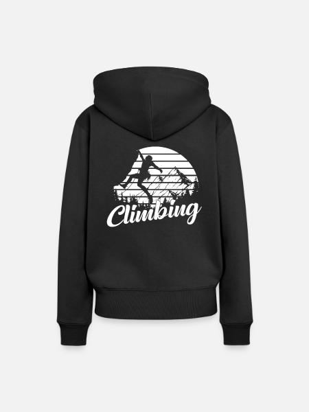 Klettern Kletterer - Frauen Premium Bio Hoodie - Schwarz