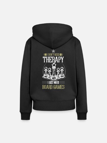 Brettspiele Spiele Schach - Frauen Premium Bio Hoodie - Schwarz