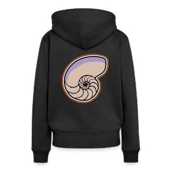 Fossiles Géologie des fossiles - Sweat à capuche Premium bio Femme - noir - Dos - Julia (174cm)