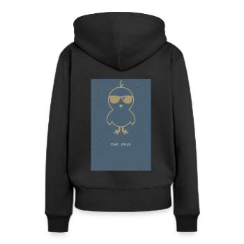 Cool chick - Women’s Premium Organic Hoodie - black - Back - Julia (174cm)