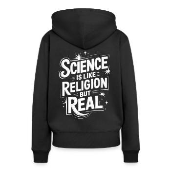 Atheismus Atheist Anti-Religion Agnostiker - Frauen Premium Bio Hoodie - Schwarz - Hinten - Julia (174cm)
