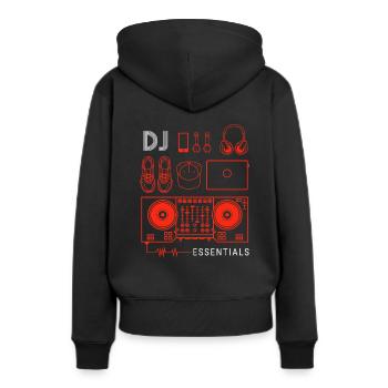 DJ Djing Gift Deejay Disc Jockey DJ Deejay - Sweat à capuche Premium bio Femme - noir - Dos - Julia (174cm)