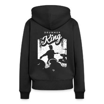 Batterie Percussion Percussion - Sweat à capuche Premium bio Femme - noir - Dos - Julia (174cm)