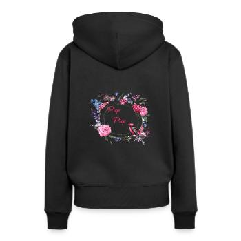 Vögel Kücken Piep Piep Geschenkidee - Frauen Premium Bio Hoodie - Schwarz - Hinten - Julia (174cm)