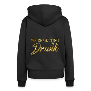 Bride JGA - We ́re getting drunk - Women’s Premium Organic Hoodie - black - Back - Julia (174cm)