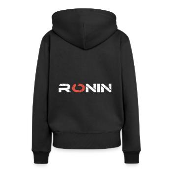 Ronin - samouraï abandonné - Sweat à capuche Premium bio Femme - noir - Dos - Julia (174cm)