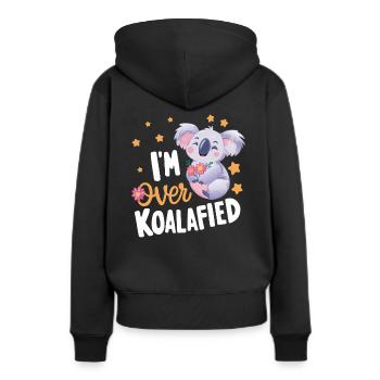 Koala Koala Koala Ours Koala Animal - Sweat à capuche Premium bio Femme - noir - Dos - Julia (174cm)