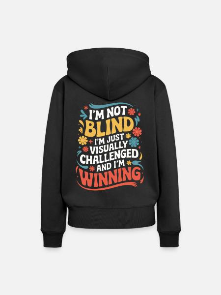 Blinde Blindheit Sehbehinderte Menschen - Frauen Premium Bio Hoodie - Schwarz