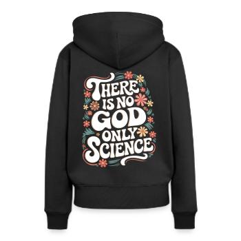 Athéisme, athée, anti-religion, agnostique - Sweat à capuche Premium bio Femme - noir - Dos - Julia (174cm)