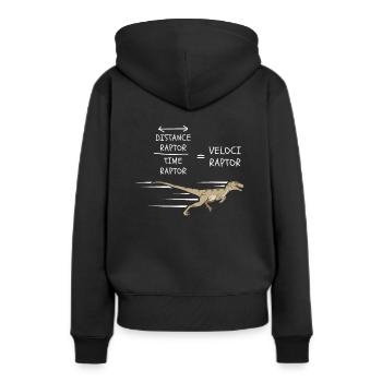 Équation de Velociraptor - Sweat à capuche Premium bio Femme - noir - Dos - Julia (174cm)