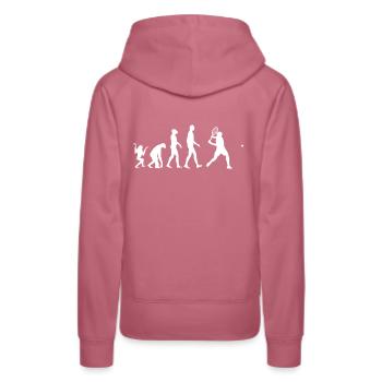 Evolution du joueur de tennis - Sweat à capuche Premium bio Femme - mauve - Dos - Isabella (175cm)