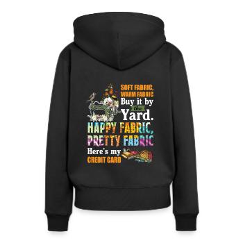Soft Fabric Warm Fabric Buy It By The Yard Funny - Sweat à capuche Premium bio Femme - noir - Dos - Julia (174cm)