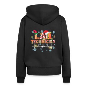 Lab Technician Christmas Funny Poison - Sweat à capuche Premium bio Femme - noir - Dos - Julia (174cm)