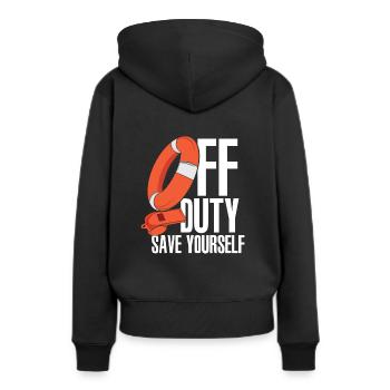 Cadeau de sauveteur sauveteur - Sweat à capuche Premium bio Femme - noir - Dos - Julia (174cm)