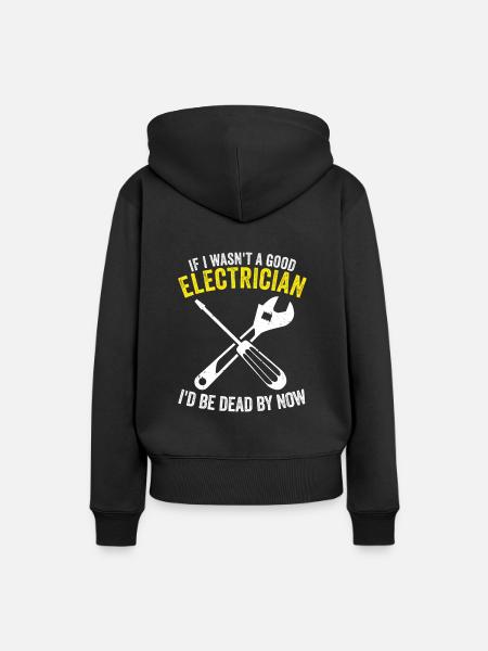 Elektriker Elektroinstallateur - Frauen Premium Bio Hoodie - Schwarz