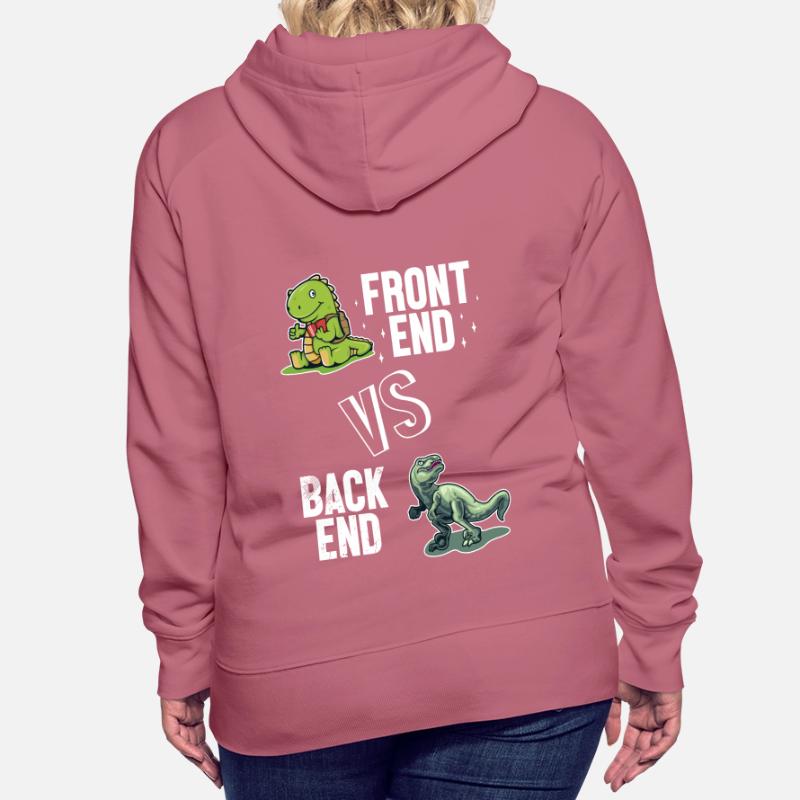 Frontend vs. Backend Developer Full Stack Women’s Premium Organic Hoodie