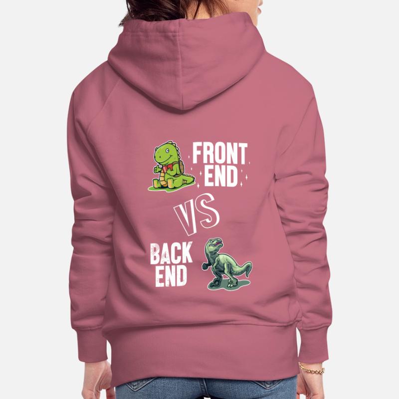 Frontend vs. Backend Developer Full Stack Women’s Premium Organic Hoodie