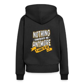 Personalwesen HR Personalabteilung Mitarbeiter - Frauen Premium Bio Hoodie - Schwarz - Hinten - Julia (174cm)