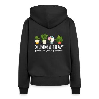 Occupational Therapy - Sweat à capuche Premium bio Femme - noir - Dos - Julia (174cm)