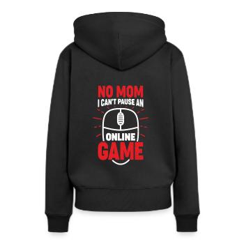 Drôle de cadeau de jeu de jeu en ligne - Sweat à capuche Premium bio Femme - noir - Dos - Julia (174cm)