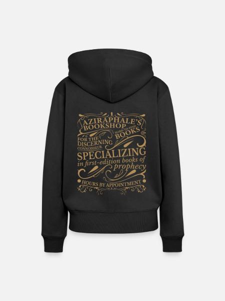 Good Omens Aziraphale's Bookshop T-Shirt - Women’s Premium Organic Hoodie - black